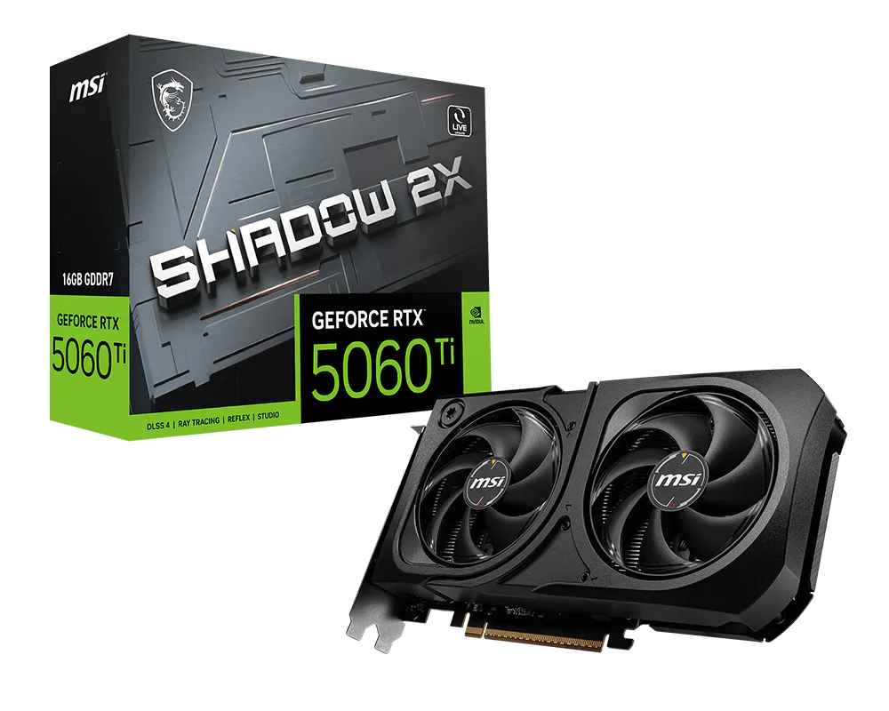 MSI GeForce RTX 5060 Ti 16G SHADOW 2X PLUS